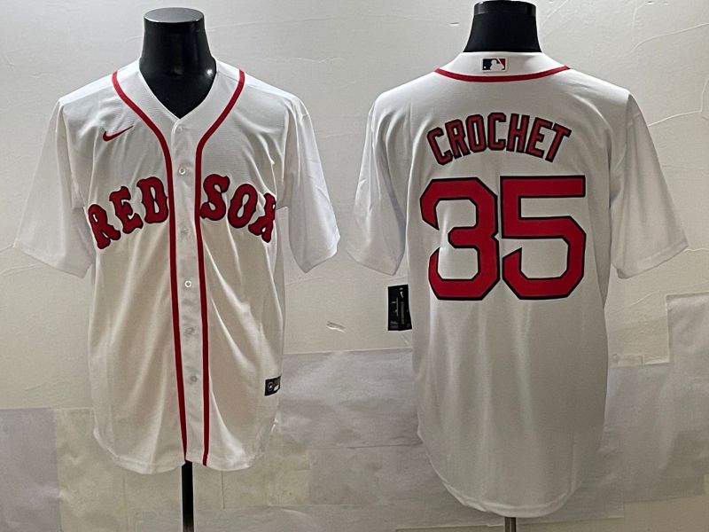 Men 2025 Boston Red Sox #35 Crochet White Game Nike MLB Jersey style 1->boston red sox->MLB Jersey